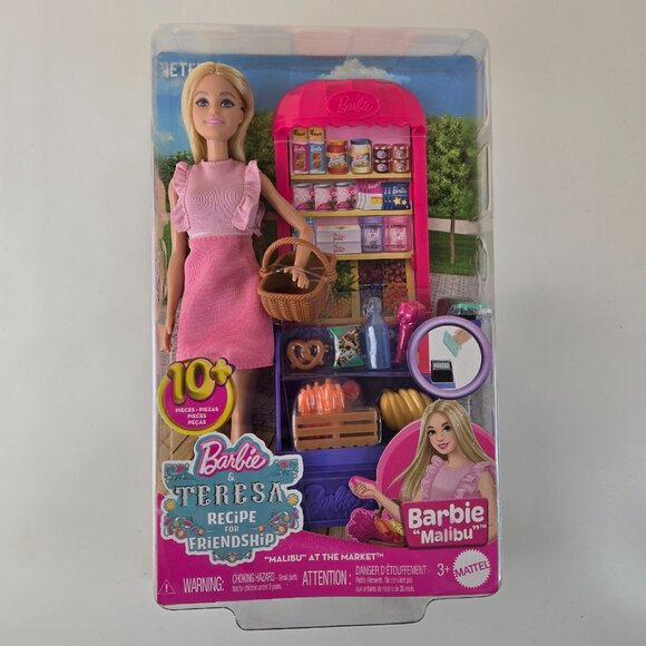 Barbie and Teresa Recipe for Friendship Malibu at the Market Doll Playset JCT05 - Picture 2 of 9